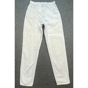 Lee Jeans 8M Womens Light Wash High Waisted Mom Tapered Leg Denim Made In USA